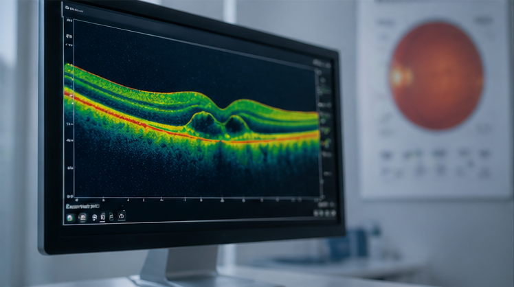 OCT retinal imaging used to assess wet AMD